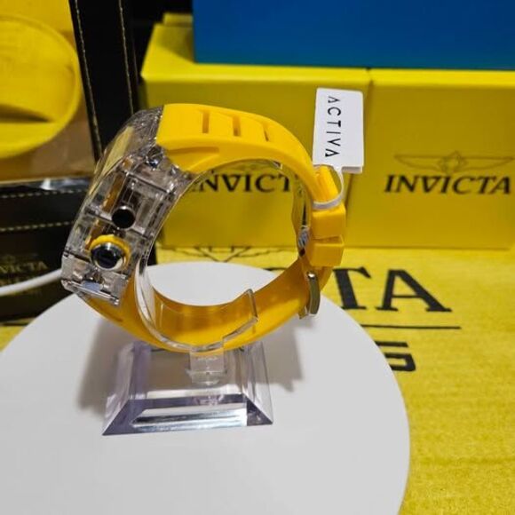 Activa x Invicta ACW2305-011 Yellow Clear Chronograph Watch - Picture 3 of 4